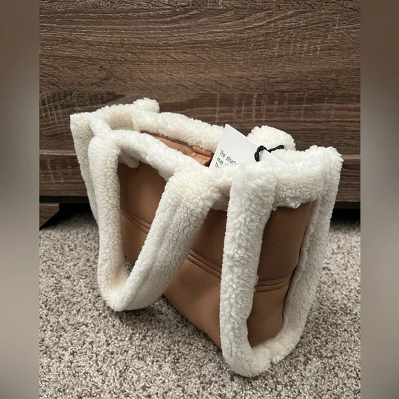 NWT Stand Studio Tan Mini Liz Tote - Picture 5 of 7